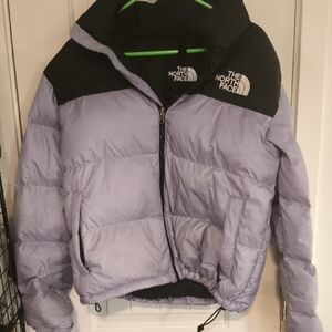 The North Face Lavender and Black Puffer Jacket